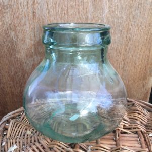Vas, stor grön, glas